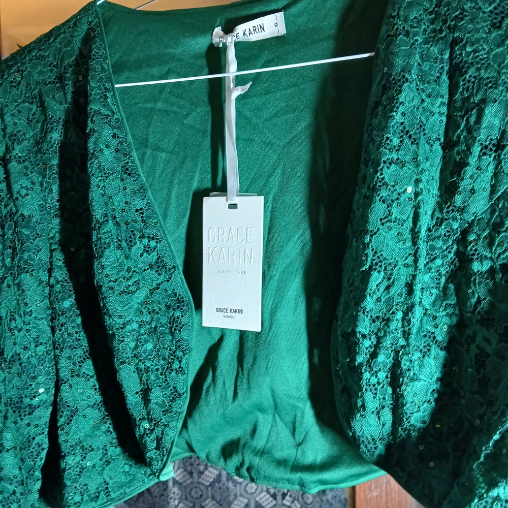 Grace Karin Green Lace Bolero
